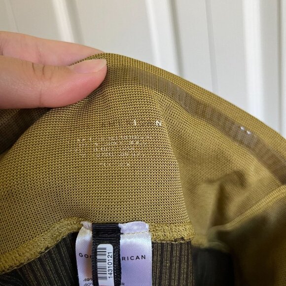 Good American Olive Green Active Essential Ribbed Leggings Women's Size 00/0 - Picture 8 of 10